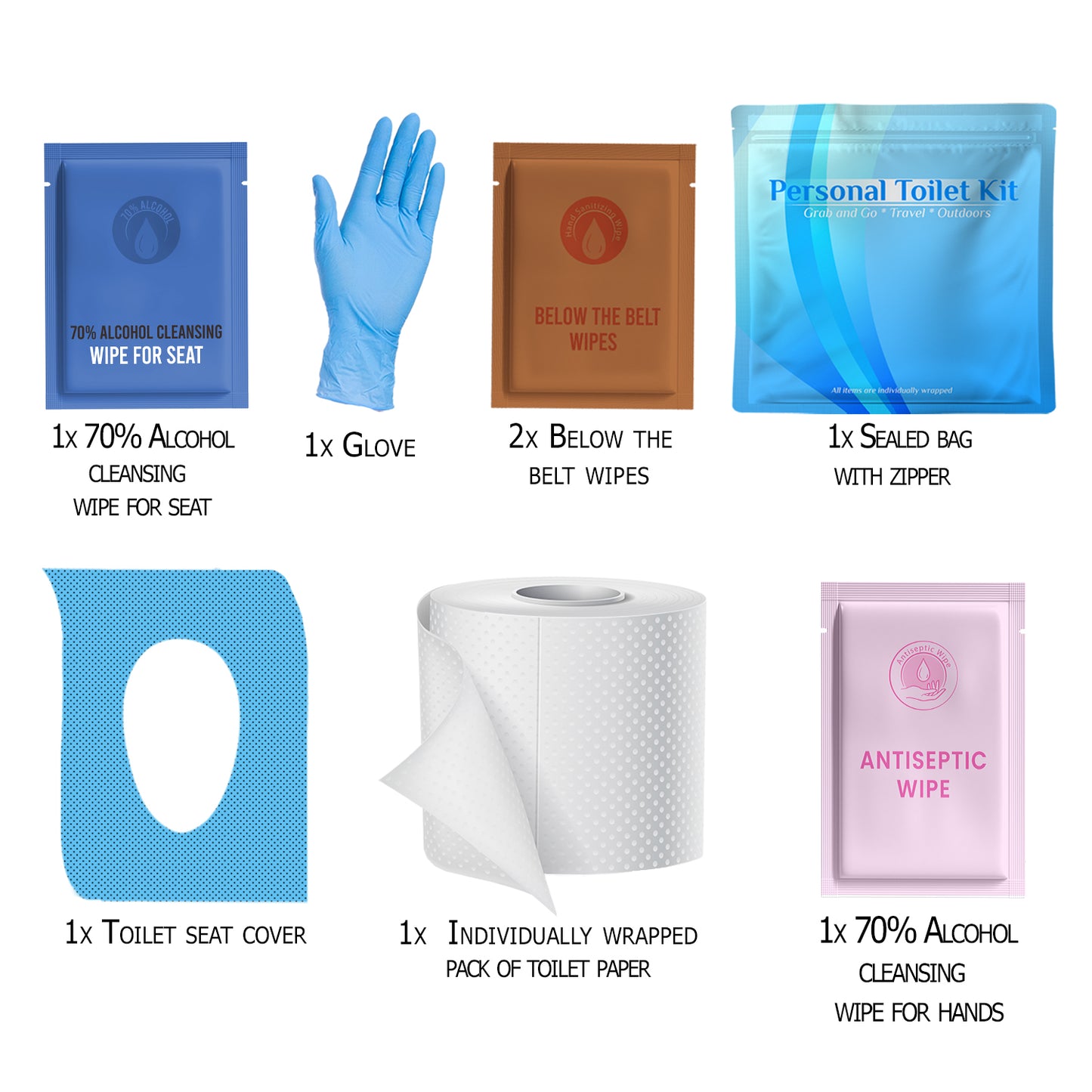 Blue Toilet Kit