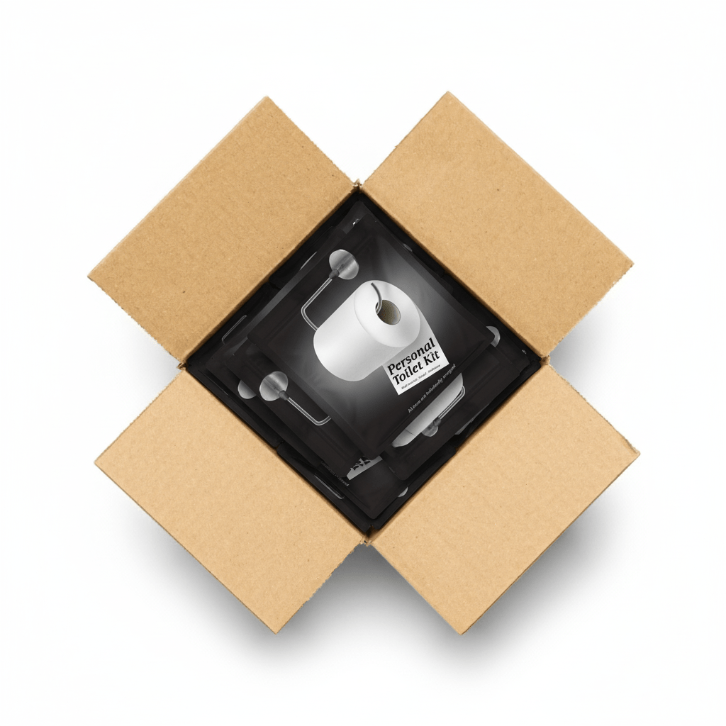 Black and White Toilet Kit