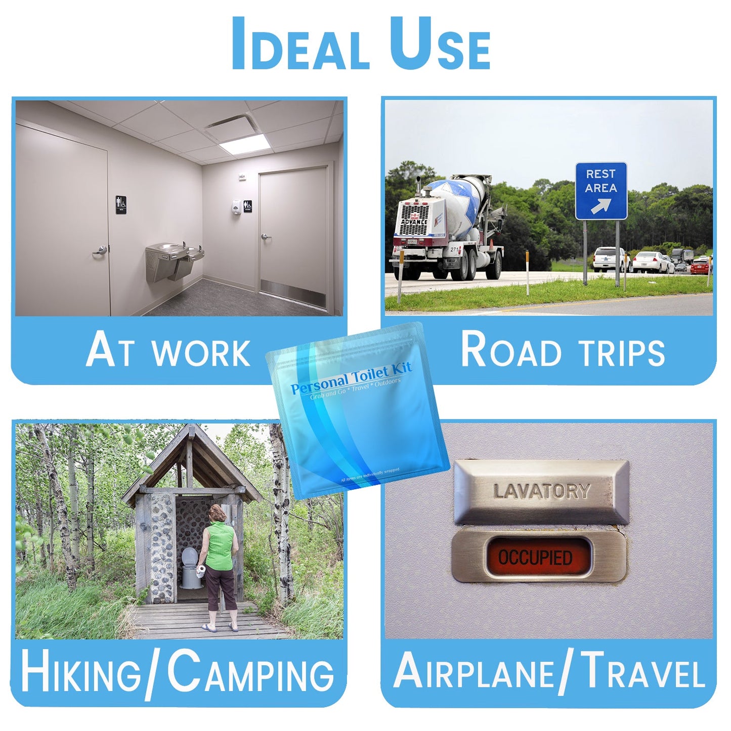 Blue Toilet Kit