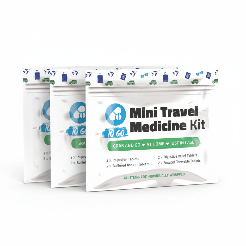 Green Mini Travel Medicine Kit