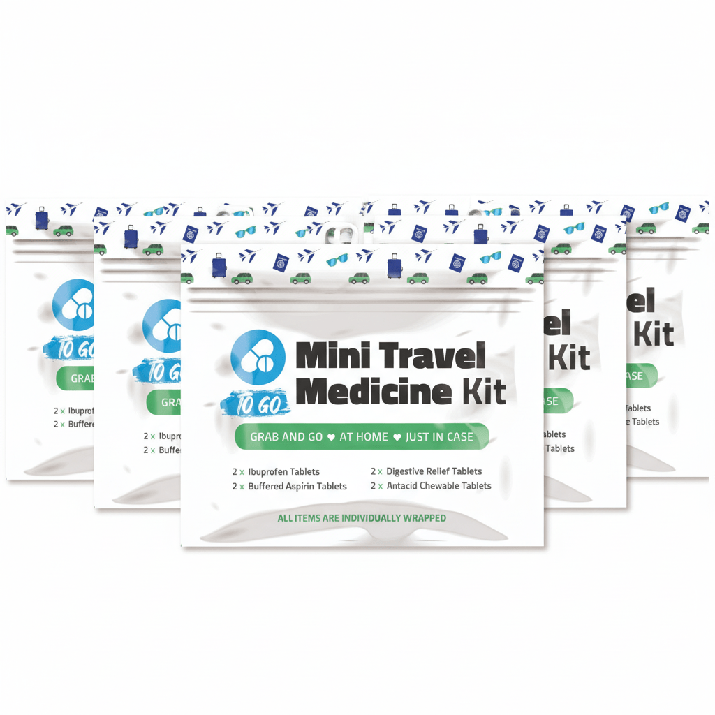 Green Mini Travel Medicine Kit