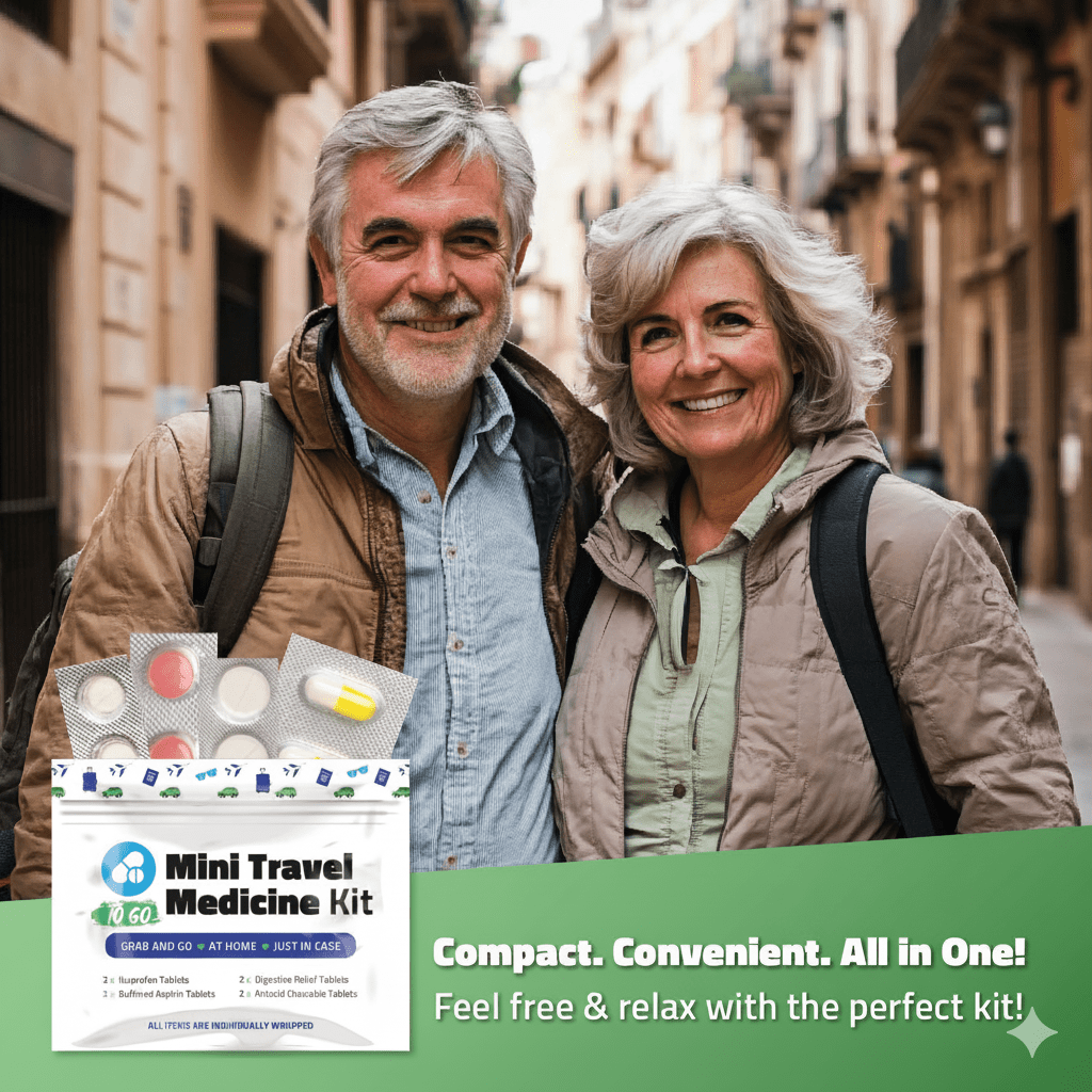 Green Mini Travel Medicine Kit