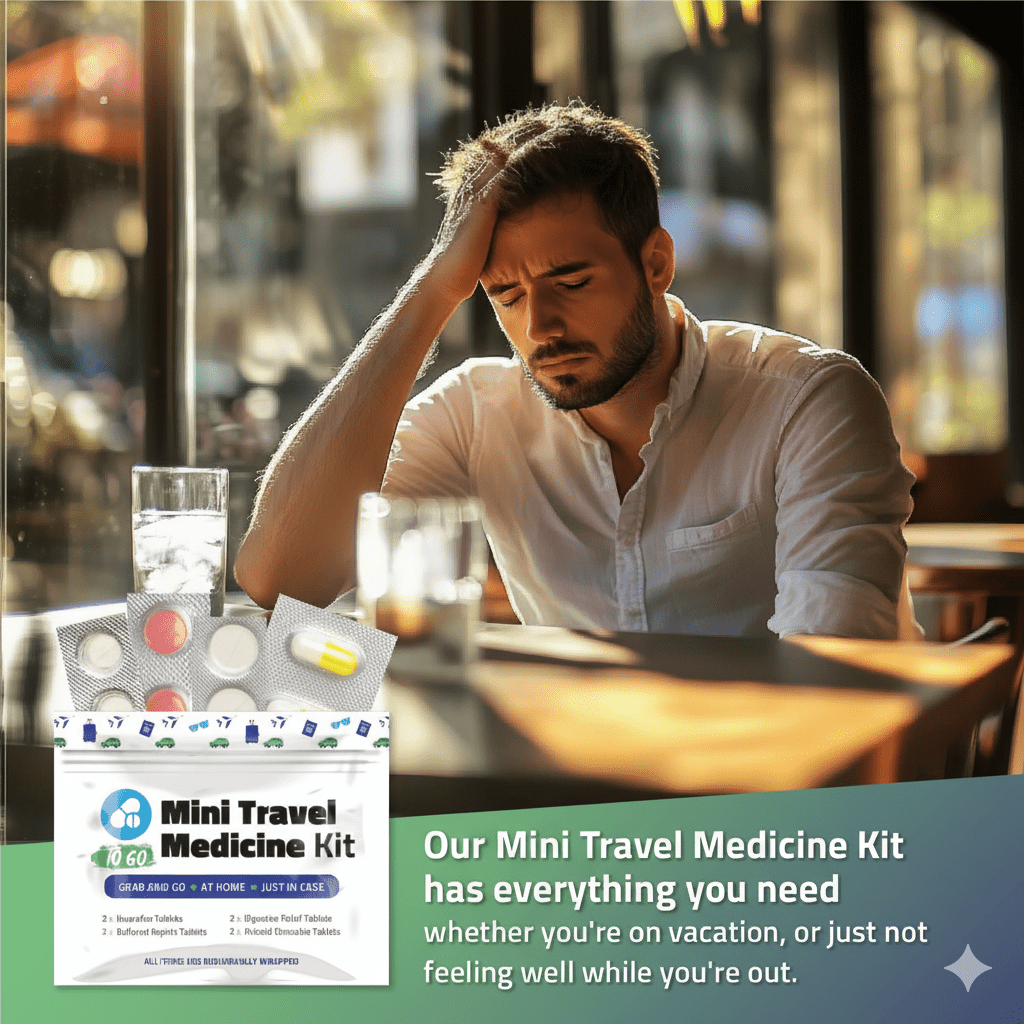 Green Mini Travel Medicine Kit