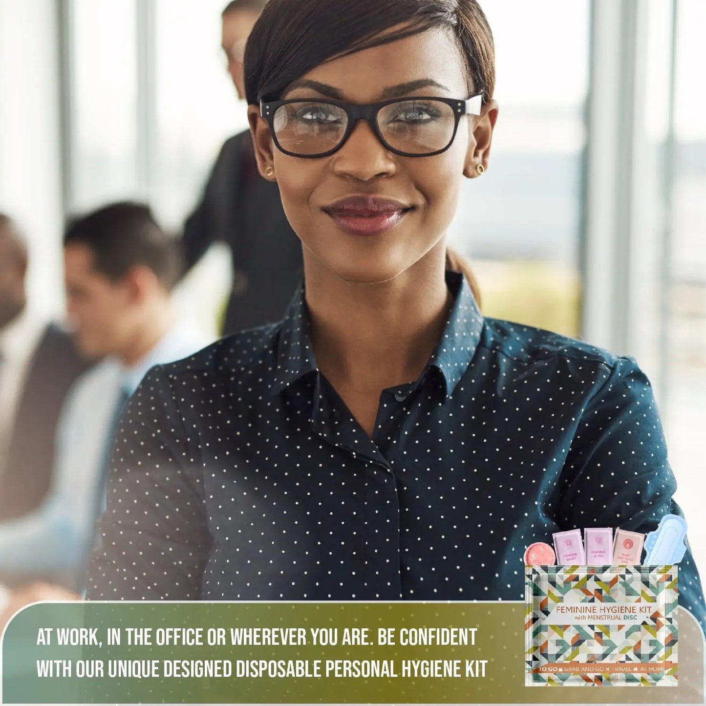 Be confident at work or in the office with the unique designed Feminine Hygiene Kit with Menstrual Disc.