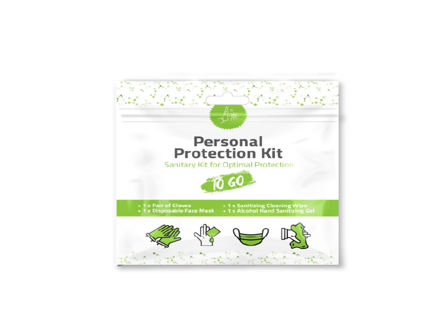 PPE Kit – With Face Mask, Gloves, Alcohol Wipe & Hand Sanitizer Gel