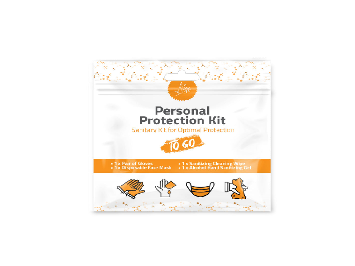 PPE Kit – With Face Mask, Gloves, Alcohol Wipe & Hand Sanitizer Gel