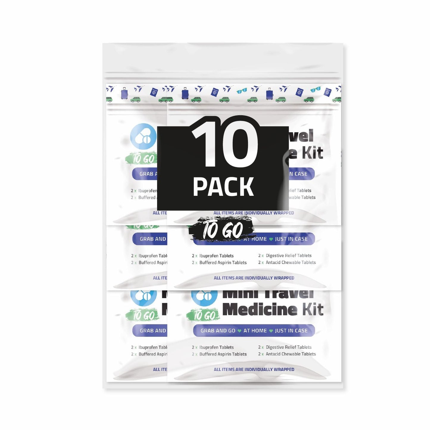 Purple Mini Travel Medicine Kit