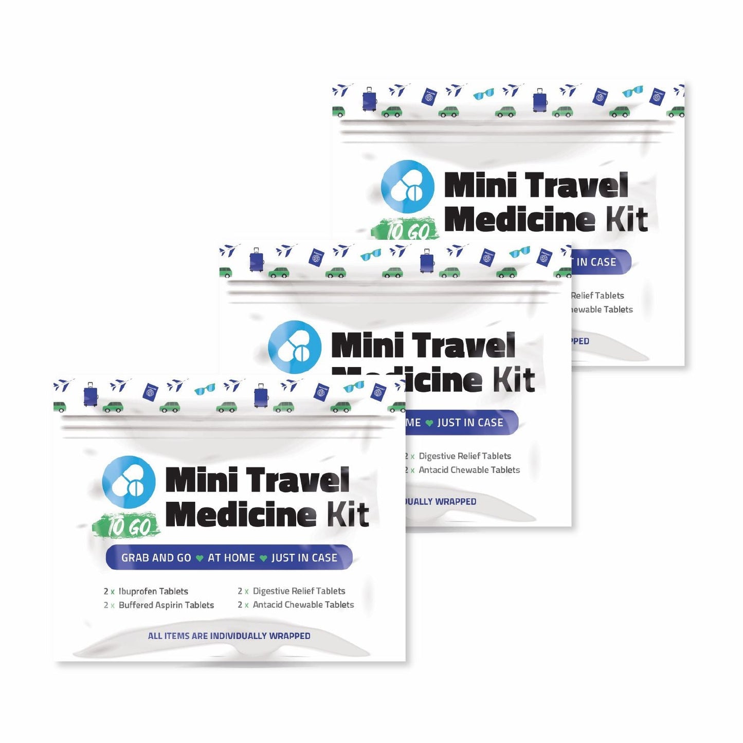 Purple Mini Travel Medicine Kit