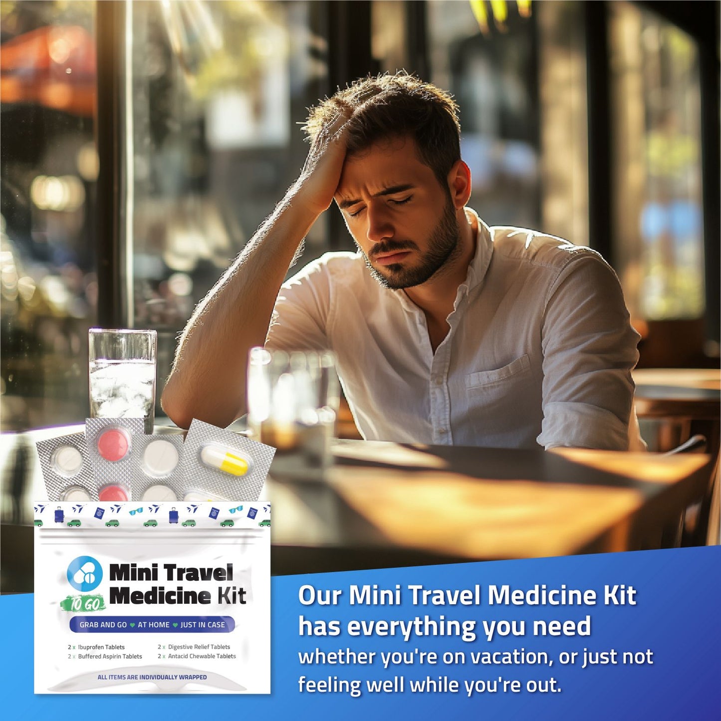 Purple Mini Travel Medicine Kit