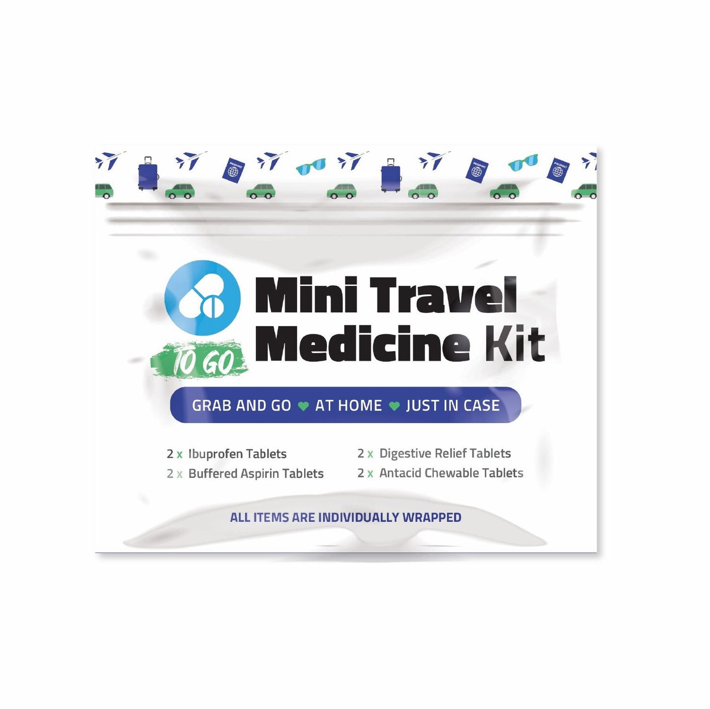 Purple Mini Travel Medicine Kit