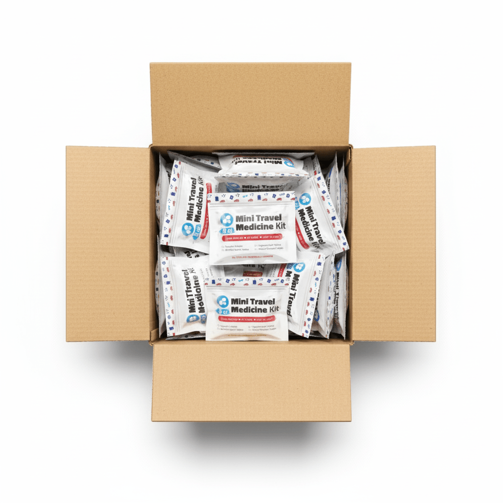 Red Mini Travel Medicine Kit
