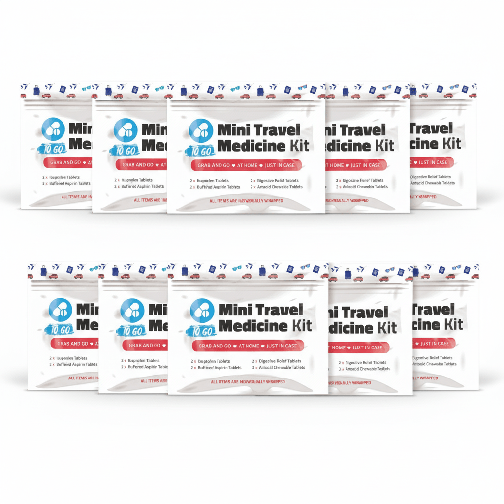 Red Mini Travel Medicine Kit