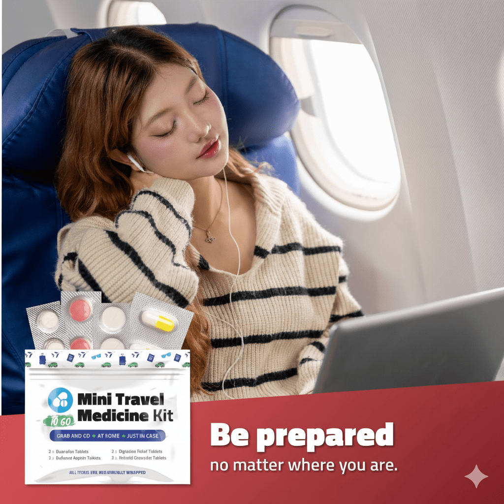 Red Mini Travel Medicine Kit