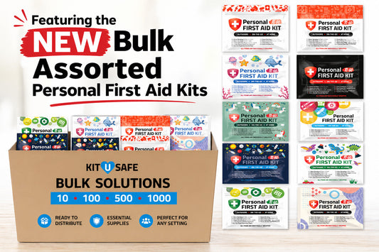Featuring the NEW Bulk Assorted Personal First Aid Kits