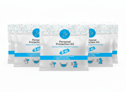 PPE Kit – With Face Mask, Hand Sanitizer & Alcohol Wipes