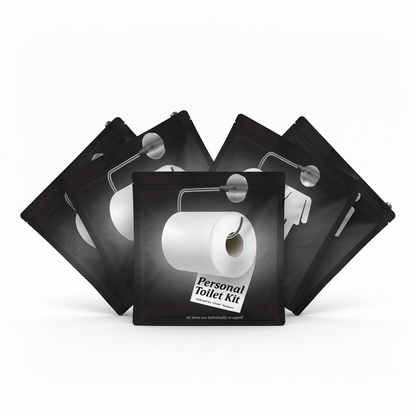 Black and White Toilet Kit