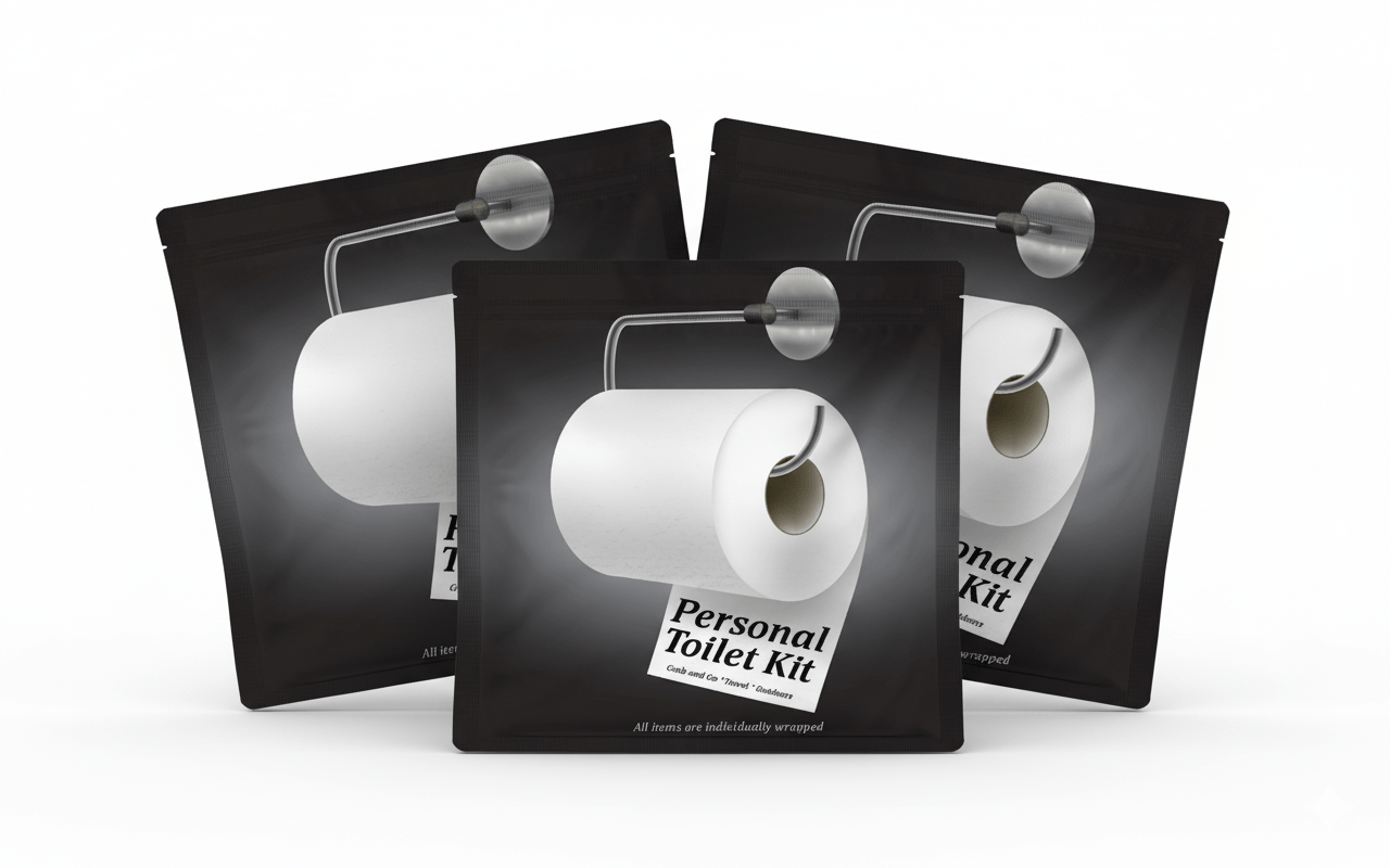 Black and White Toilet Kit