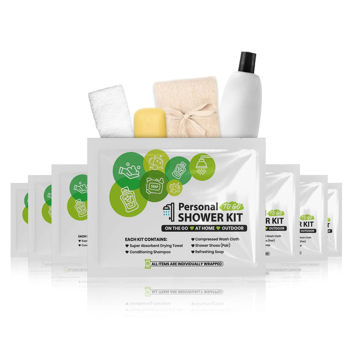 Compact Personal Shower Kit To-Go– Your Hygiene Companion for Travel, Gym, and Outdoor Adventures - Green