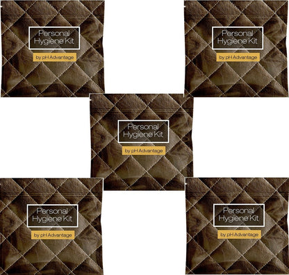 Dark Leather Feminine Hygiene Kit