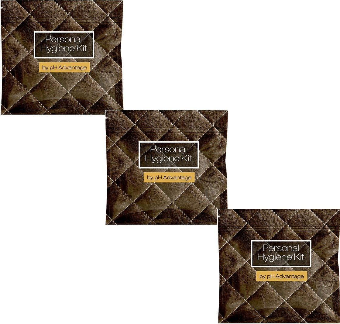 Dark Leather Feminine Hygiene Kit