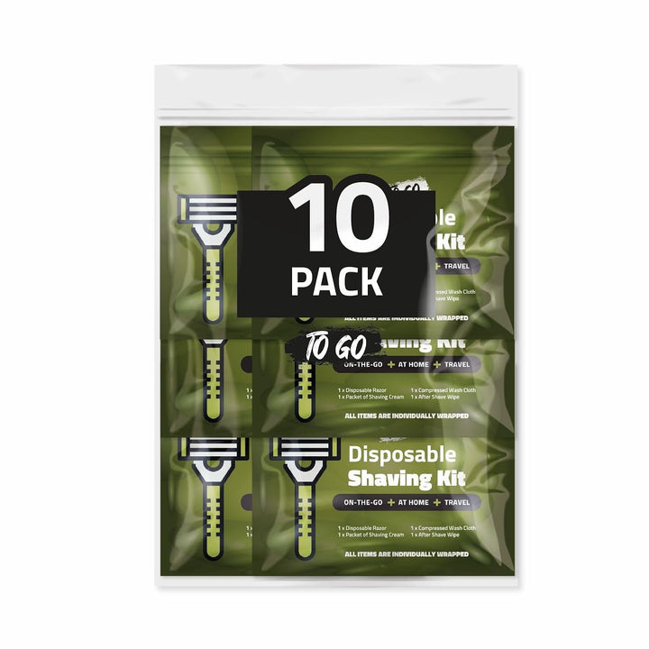 Disposable Compact Shaving Kit (10 Pack) Green