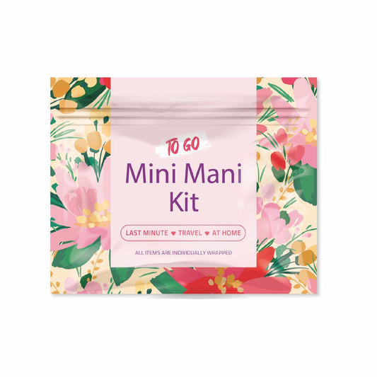 Pink Flowers Mini Manicure Kits