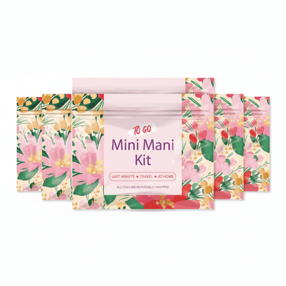 Pink Flowers Mini Manicure Kits
