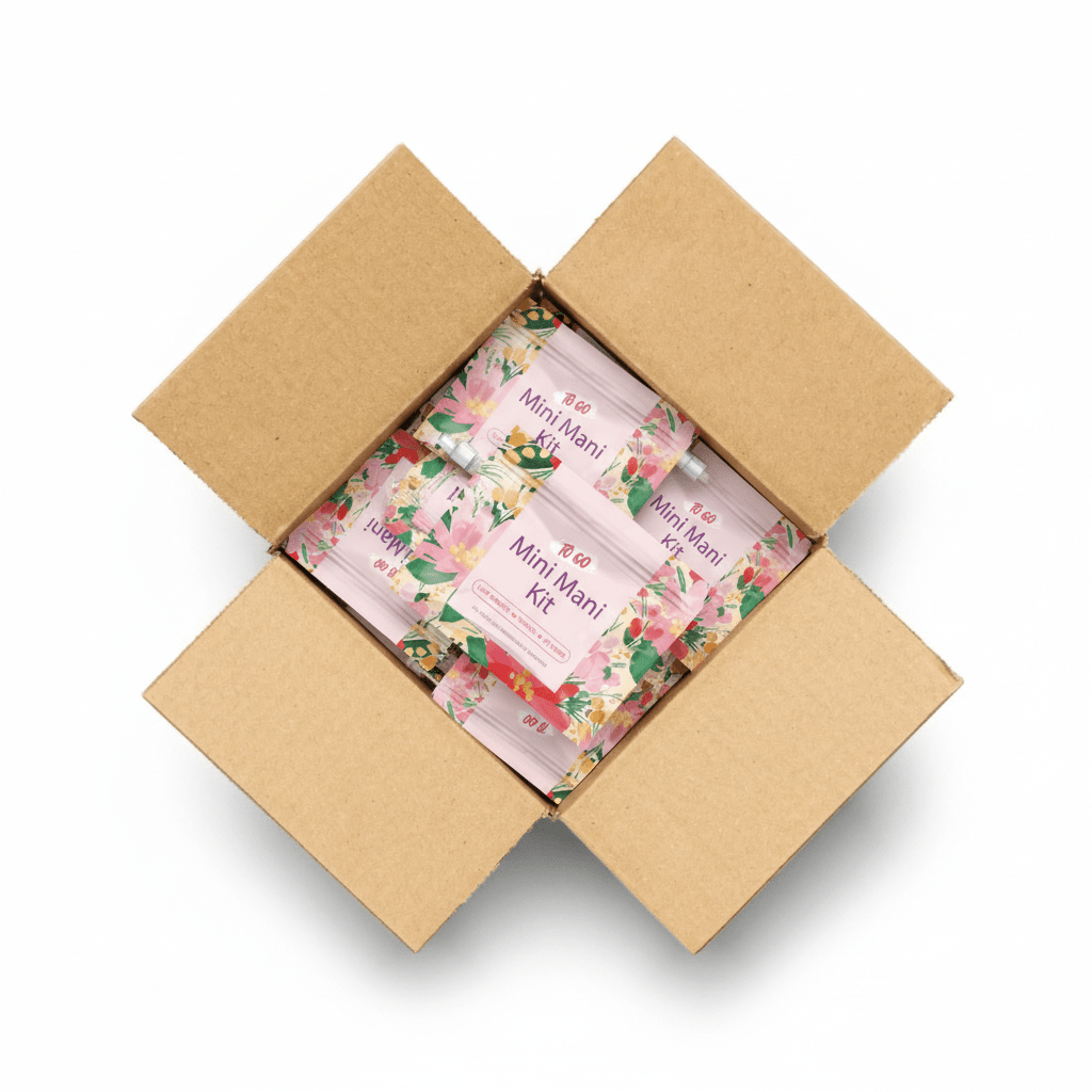 Pink Flowers Mini Manicure Kits