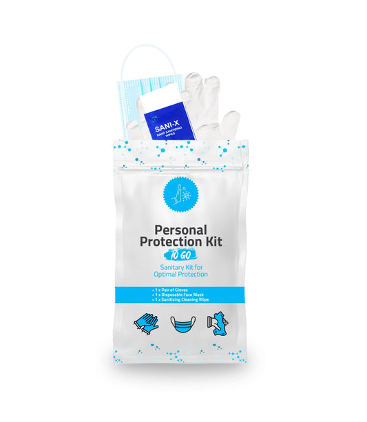 PPE Kit – With Face Mask, Gloves & Alcohol Hand Wipe