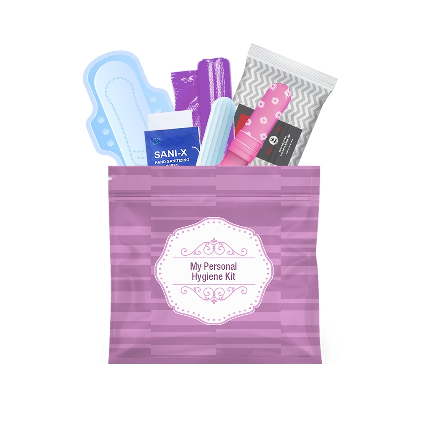Purple Feminine Hygiene Kit