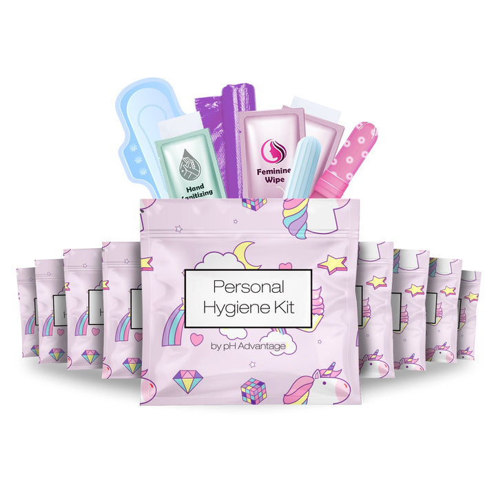 Rainbow and Unicorns Feminine Hygiene Kit