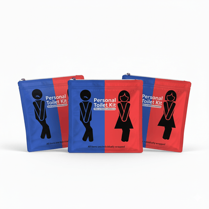 Red and Blue Toilet Kit