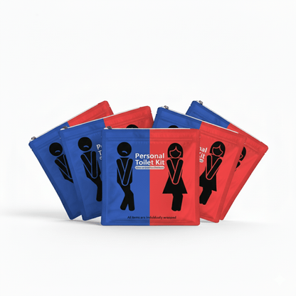 Red and Blue Toilet Kit