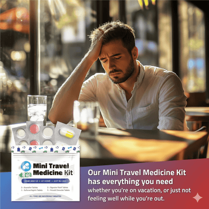 Red Mini Travel Medicine Kit