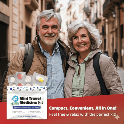 Red Mini Travel Medicine Kit