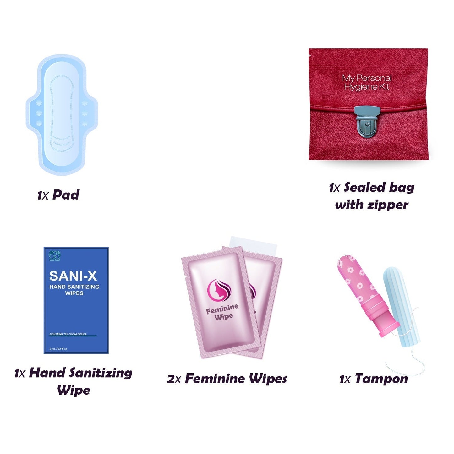 Red Purse Feminine Hygiene Kit