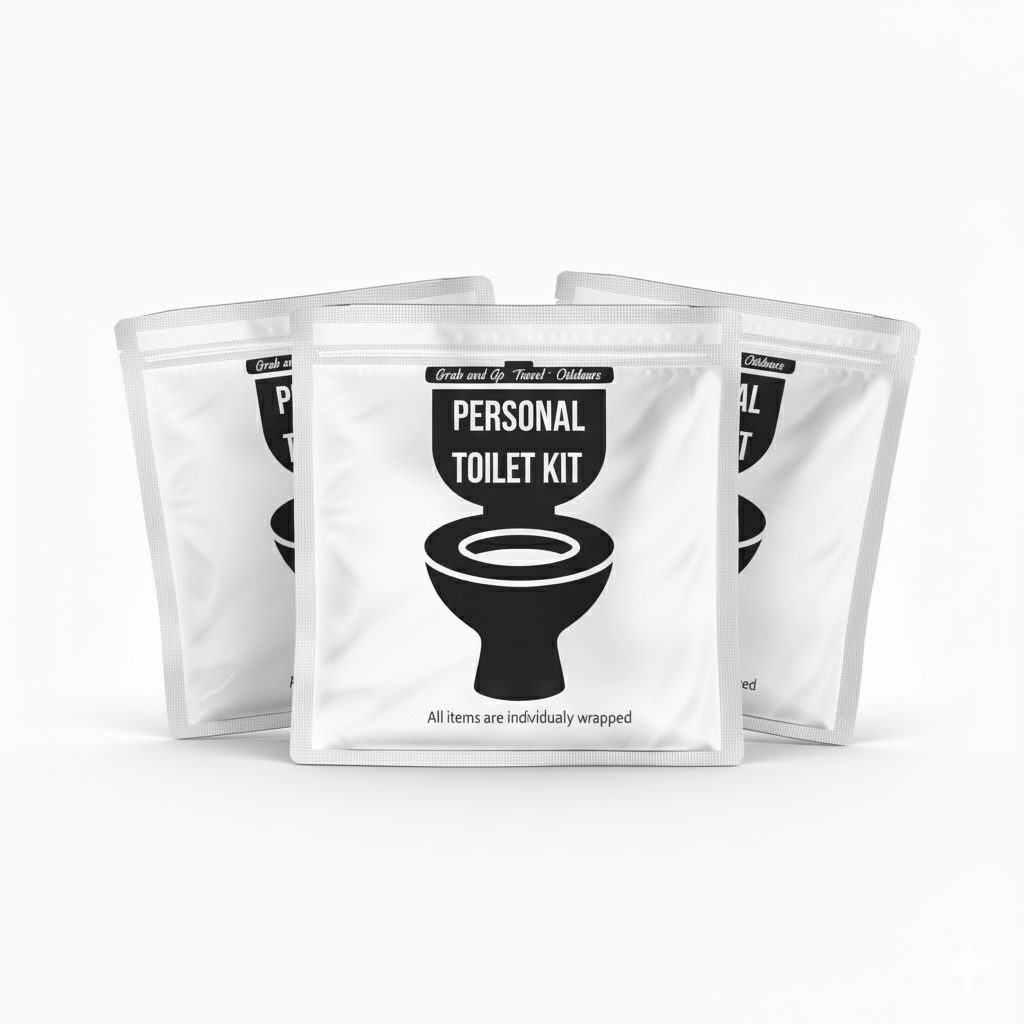White and Black Toilet Kit