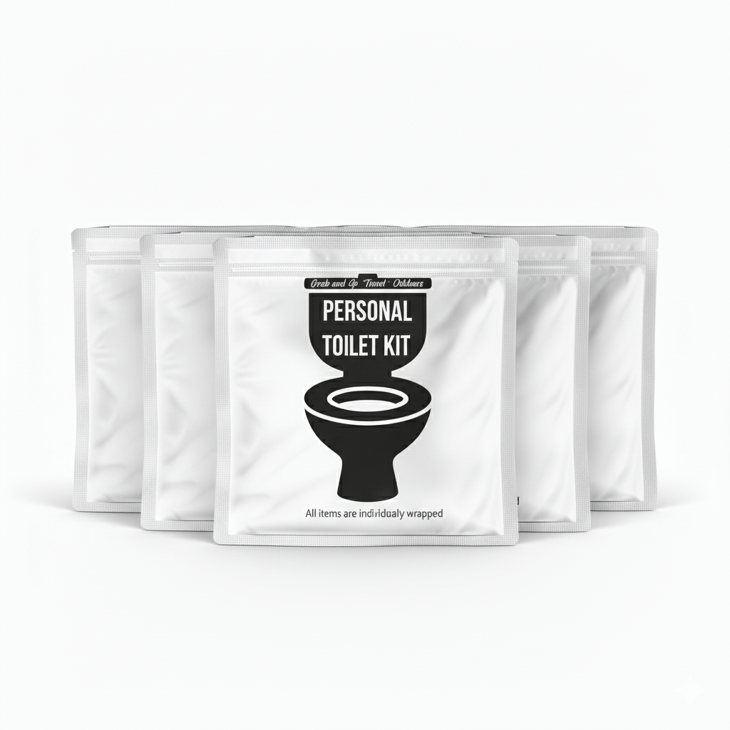 White and Black Toilet Kit