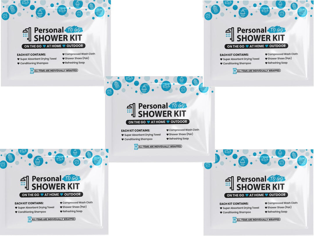 Compact Personal Shower Kit To-Go– Your Hygiene Companion for Travel, Gym, and Outdoor Adventures - Blue