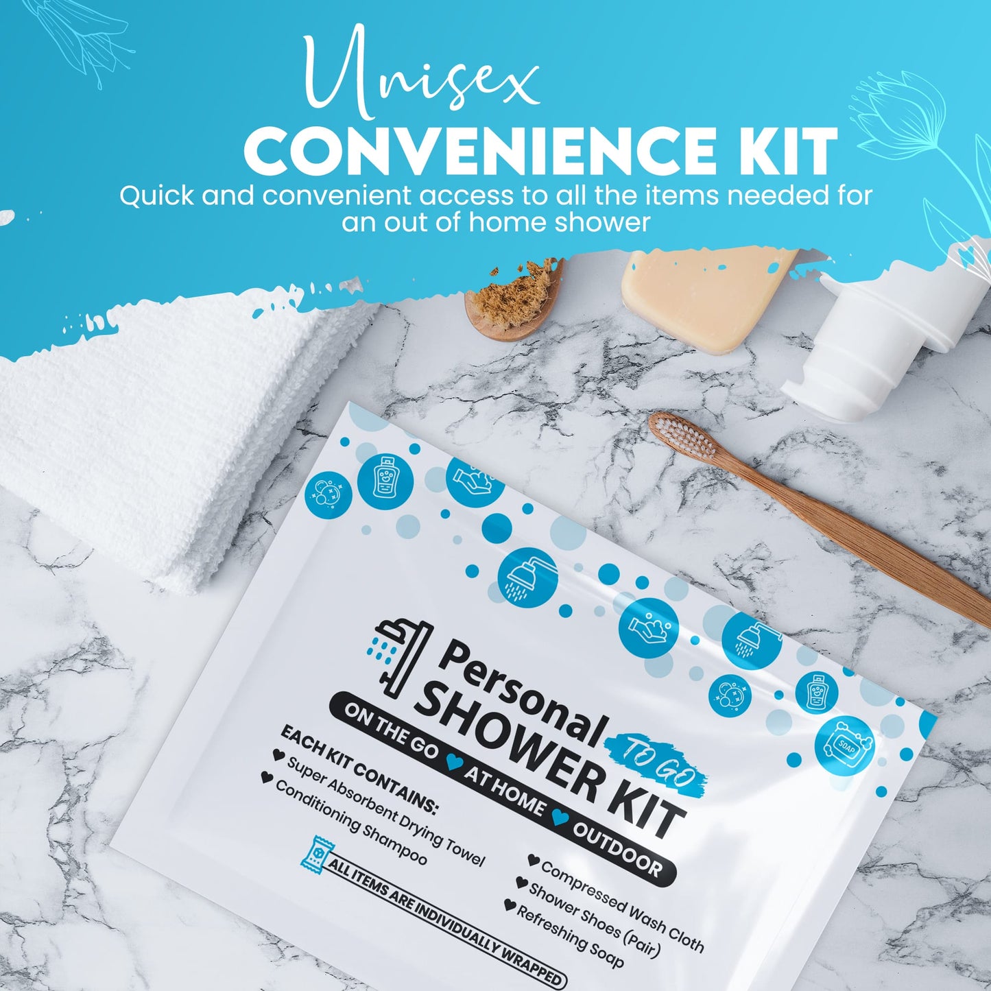 Blue Shower Kit