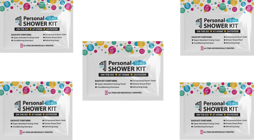 Compact Personal Shower Kit To-Go– Your Hygiene Companion for Travel, Gym, and Outdoor Adventures - Multi-Color