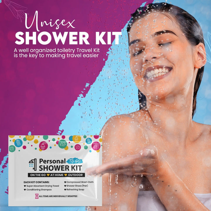 Compact Personal Shower Kit To-Go– Your Hygiene Companion for Travel, Gym, and Outdoor Adventures - Multi-Color