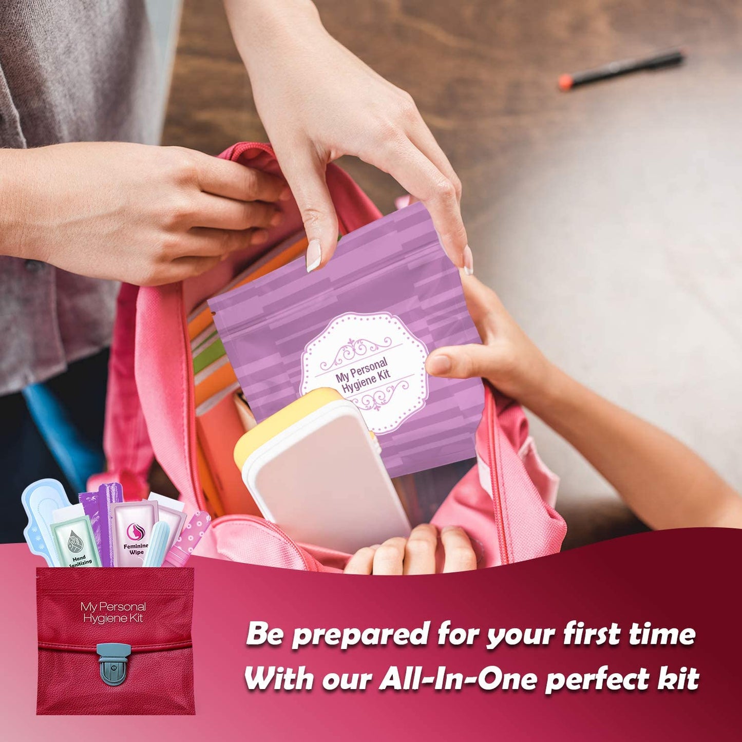 100-Pack Feminine Hygiene Kits – Ideal for Schools, Businesses & Charities