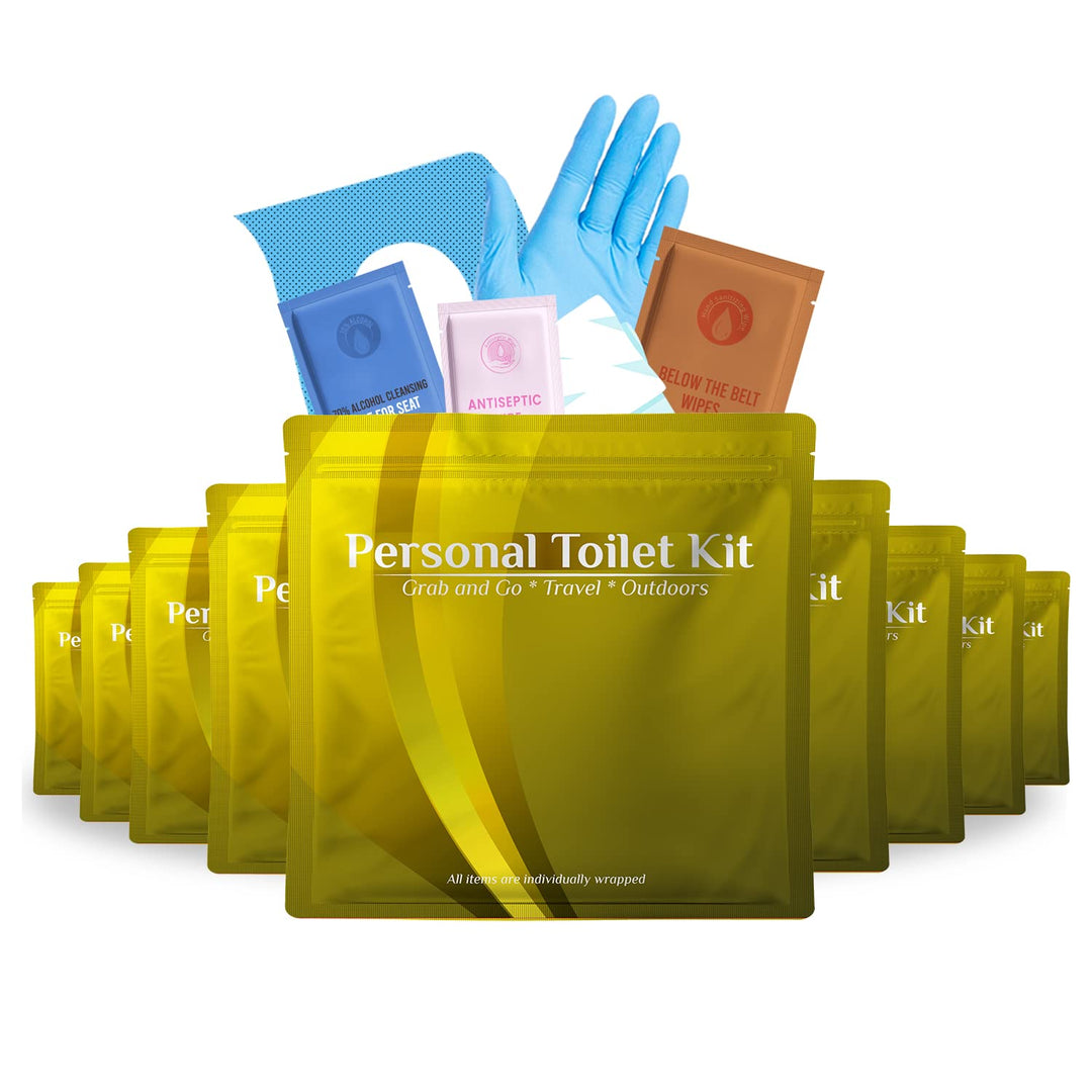 Personal Toilet Kit - 10 Pack - Gold Edition Kit U Safe